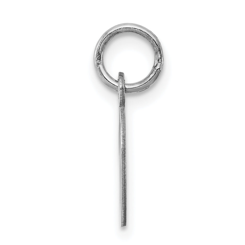 Sterling Silver 925 Initial D Charm with Rhodium Plating Elegance
