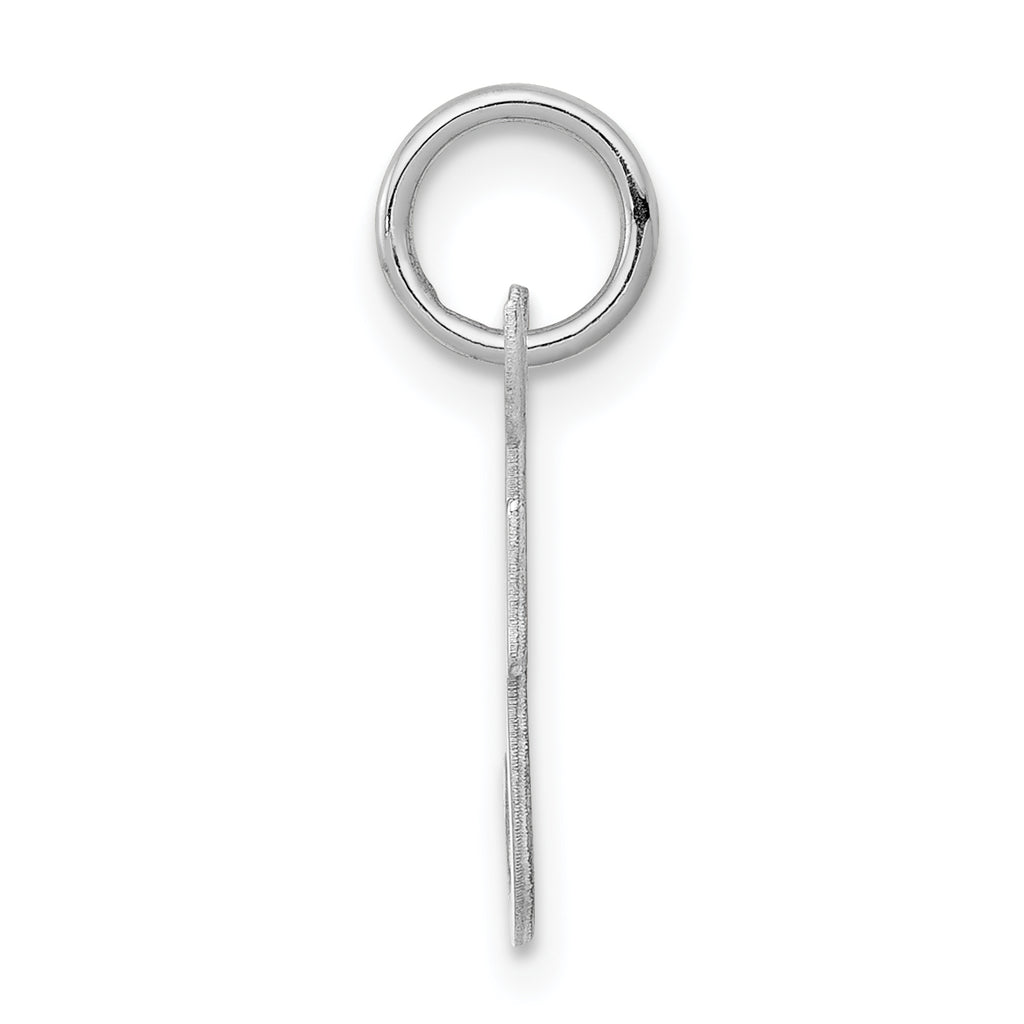 Sterling Silver Script Initial F Pendant in Rhodium-Plated Finish