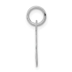 Sterling Silver Script Initial F Pendant in Rhodium-Plated Finish
