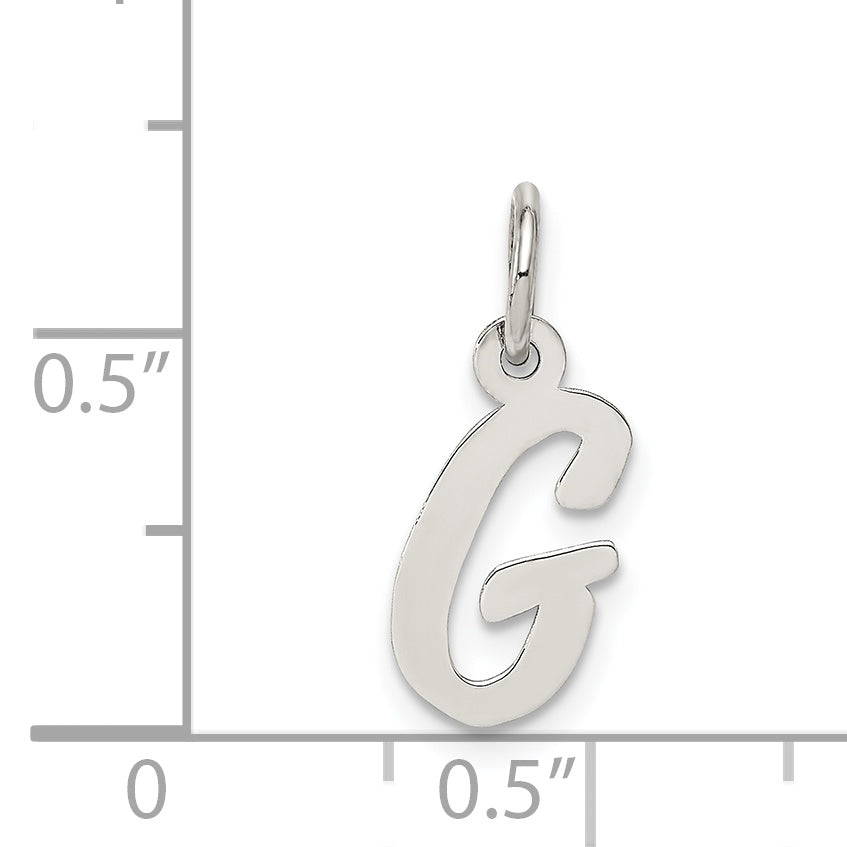 Sophia Jewelers Sterling Silver Rhodium-plated G Initial Charm