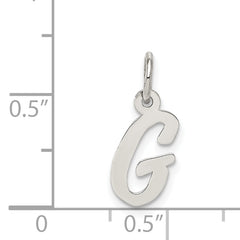 Sophia Jewelers Sterling Silver Rhodium-plated G Initial Charm