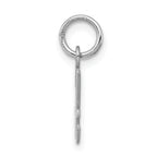 Sterling Silver Rhodium-Plated Initial H Charm Elegant Script Design