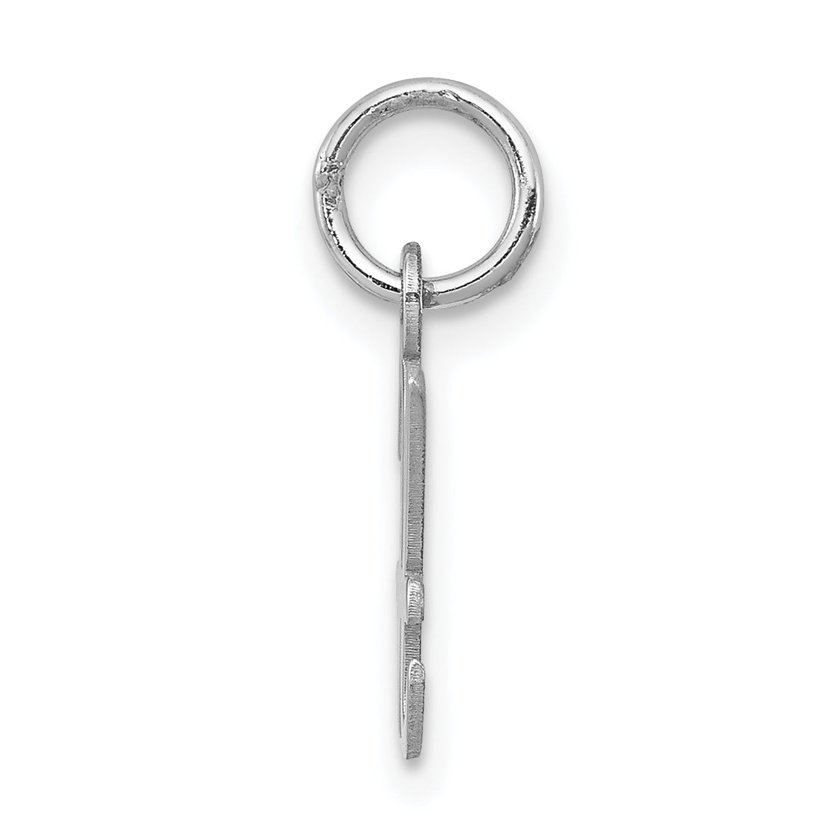 Sterling Silver Rhodium-Plated Initial H Charm Elegant Script Design