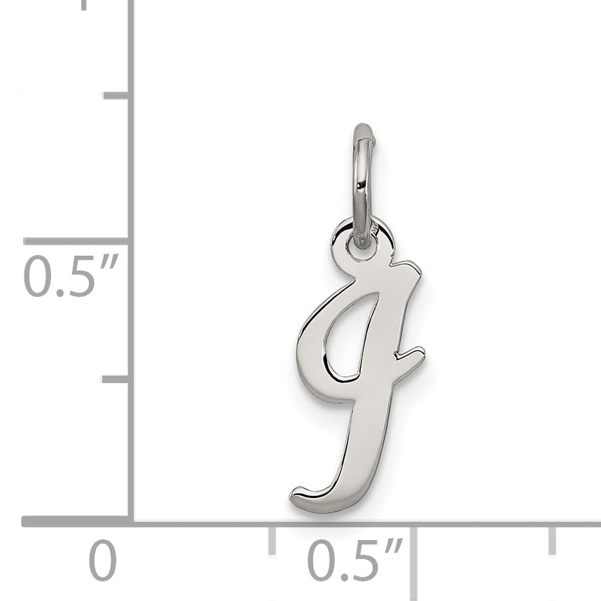 Sophia Jewelers Sterling Silver Initial I Charm with Rhodium Elegance
