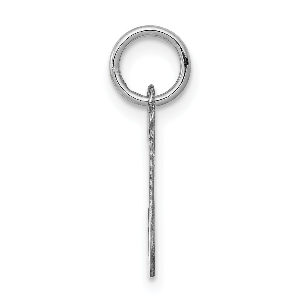 Sterling Silver Rhodium-Plated Initial J Charm by Sophia Jewelers