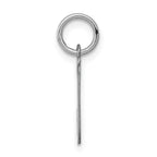 Sterling Silver Rhodium-Plated Initial J Charm by Sophia Jewelers