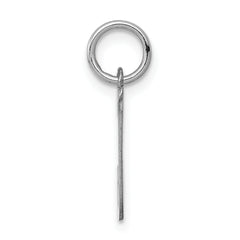 Sterling Silver Rhodium-Plated Initial J Charm by Sophia Jewelers