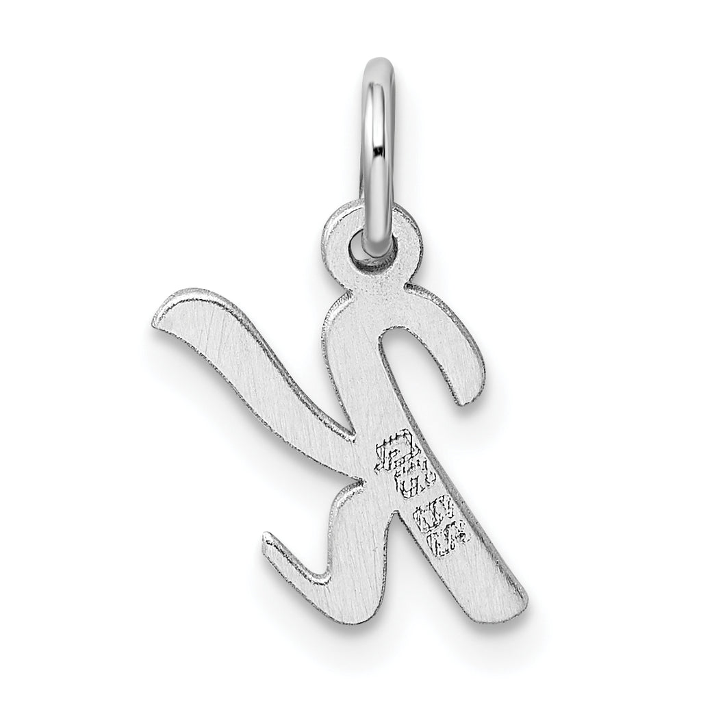 Sophia Jewelers 925 Sterling Silver Rhodium-Plated Initial K Charm