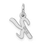 Sophia Jewelers 925 Sterling Silver Rhodium-Plated Initial K Charm