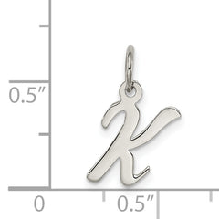 Sophia Jewelers 925 Sterling Silver Rhodium-Plated Initial K Charm