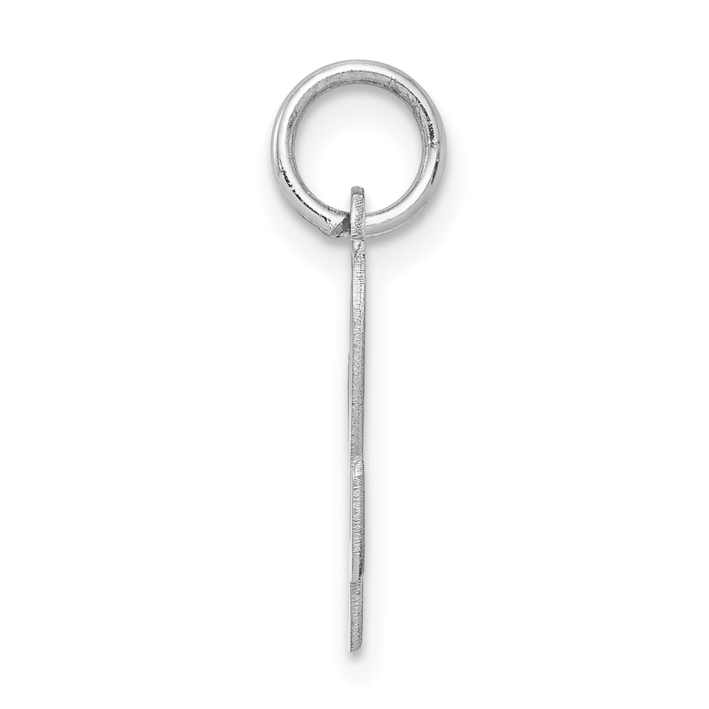 Sterling Silver 925 Rhodium-Plated Initial L Charm Elegant Craftsmanship