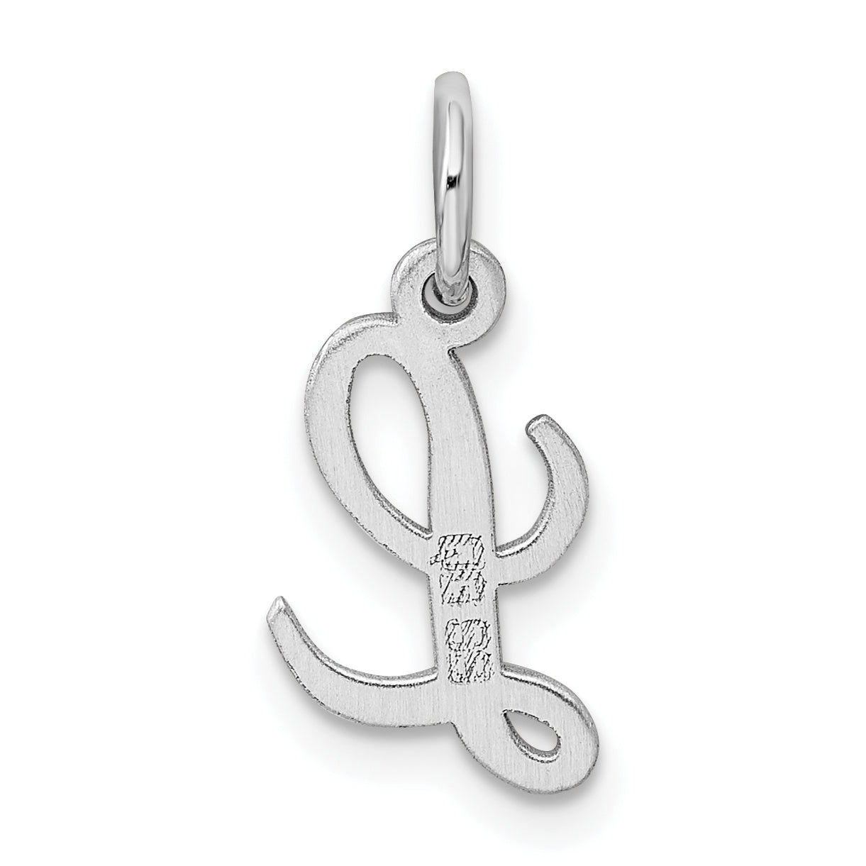 Sterling Silver 925 Rhodium-Plated Initial L Charm Elegant Craftsmanship