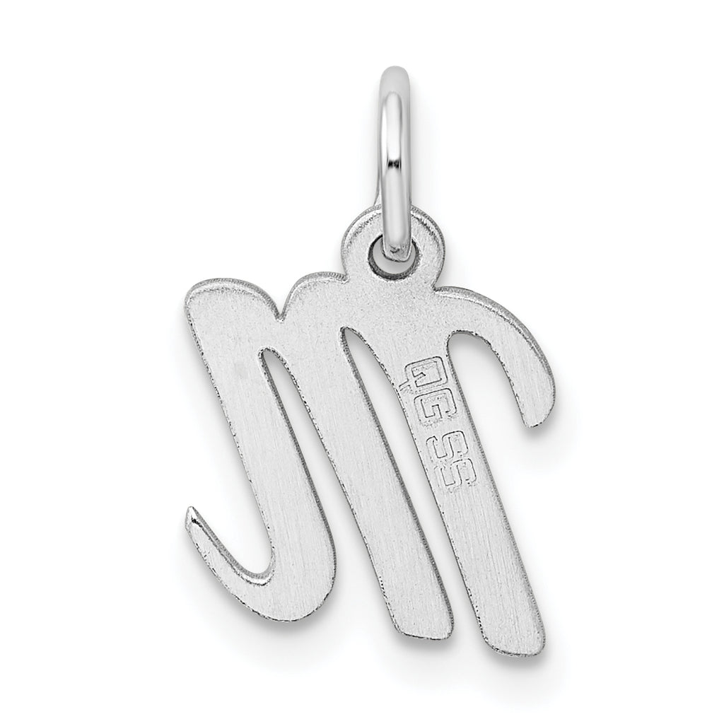 Sophia Jewelers Sterling Silver Initial M Charm with Rhodium Elegance