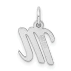 Sophia Jewelers Sterling Silver Initial M Charm with Rhodium Elegance