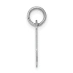 Sterling Silver 925 Script N Charm with Rhodium Plating