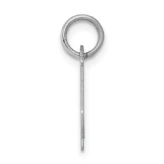 Sterling Silver 925 Script N Charm with Rhodium Plating