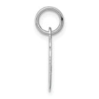 Sterling Silver Script Initial O Charm with Rhodium Elegance