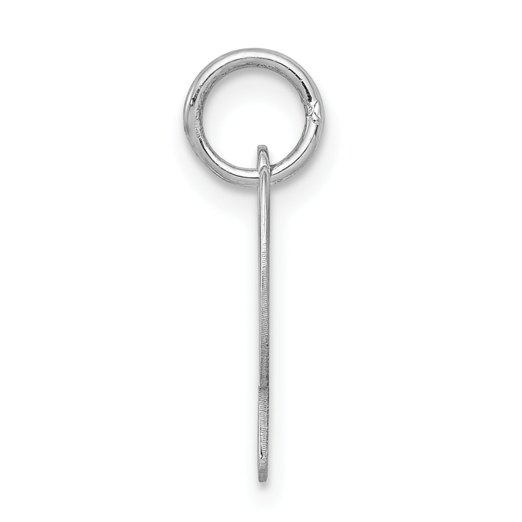 Sterling Silver Rhodium-Plated Initial P Charm Elegant Small Pendant