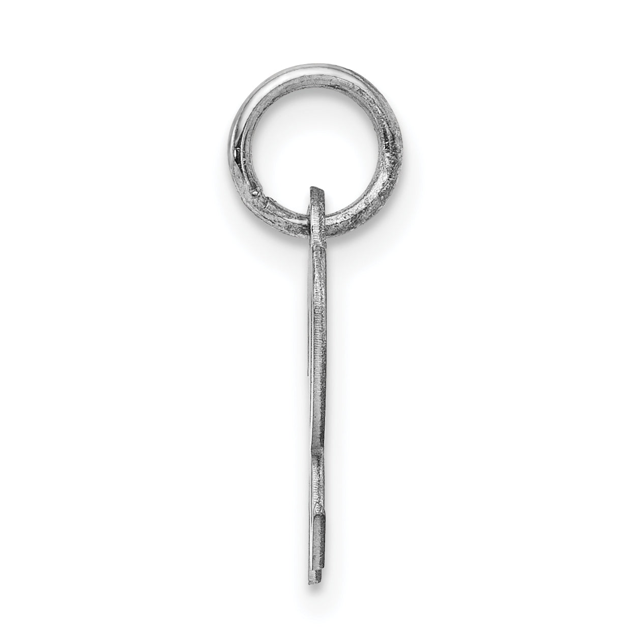 925 Sterling Silver Rhodium Script 'R' Charm Elegant Pendant Secondary image