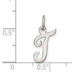 Sophia Jewelers Sterling Silver Rhodium-Plated Initial T Charm Elegant Design