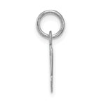 Sophia Jewelers Sterling Silver Script V Charm with Rhodium Plating