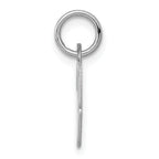 Sterling Silver Rhodium-Plated Initial W Charm Elegant Small Pendant
