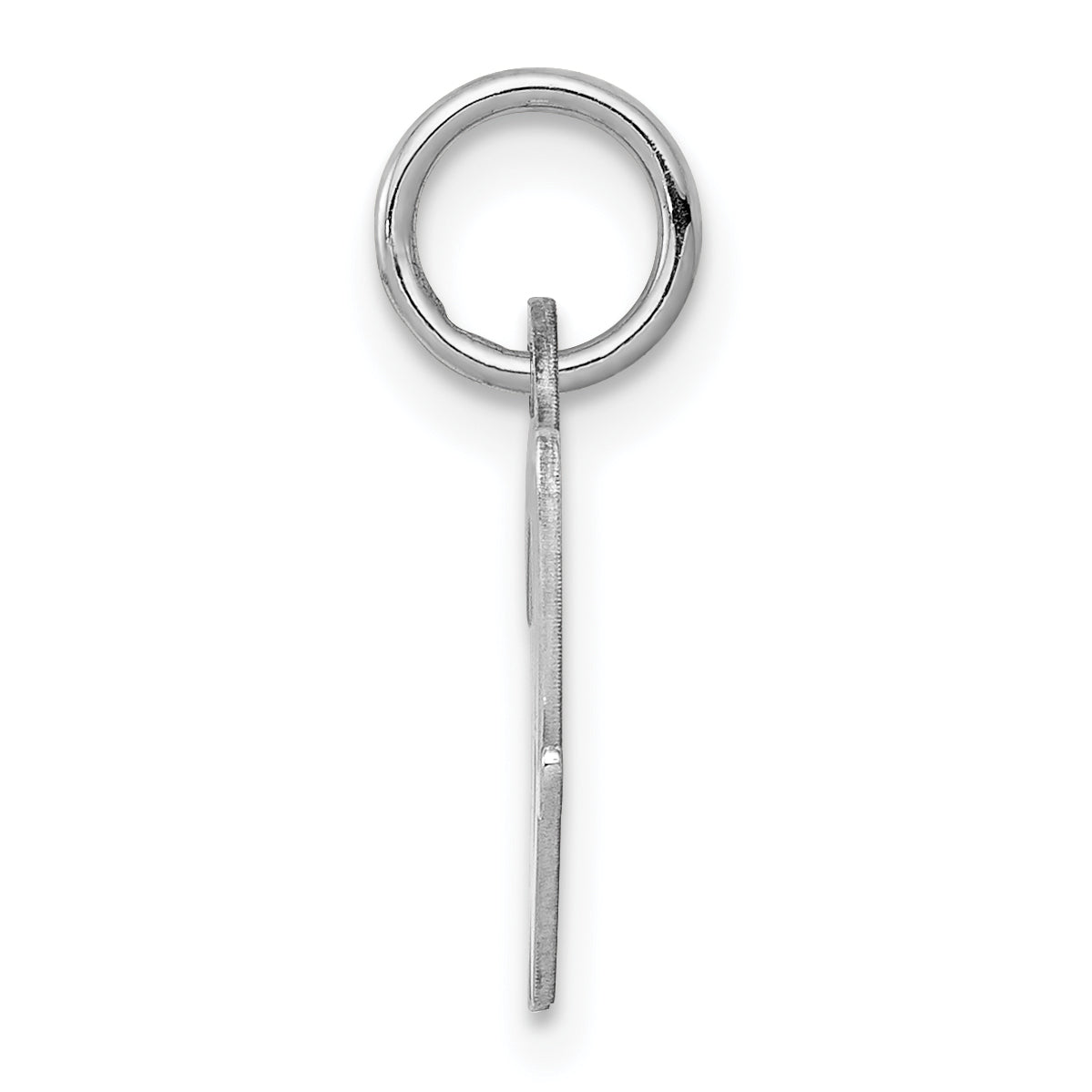 Sterling Silver Rhodium-Plated Initial W Charm Elegant Small Pendant