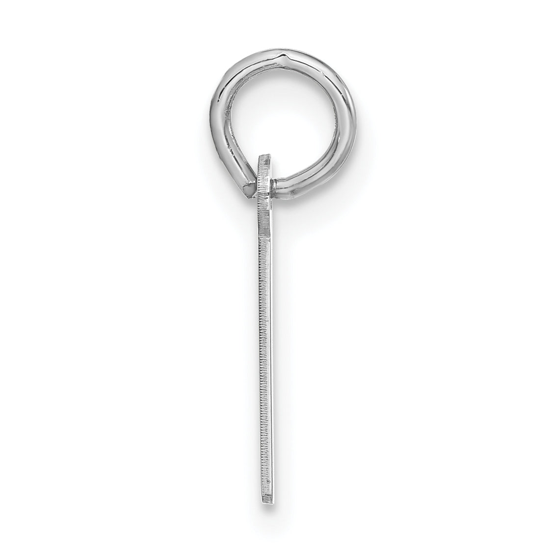 Sterling Silver 925 Unisex Polished Initial I Charm Pendant