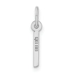 Sterling Silver 925 Unisex Polished Initial I Charm Pendant