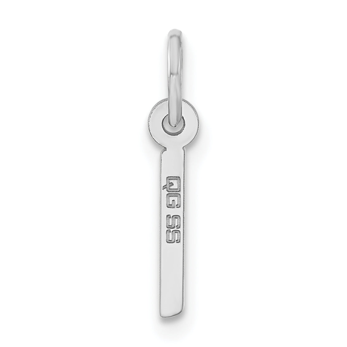 Sterling Silver 925 Unisex Polished Initial I Charm Pendant