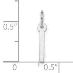 Sterling Silver 925 Unisex Polished Initial I Charm Pendant