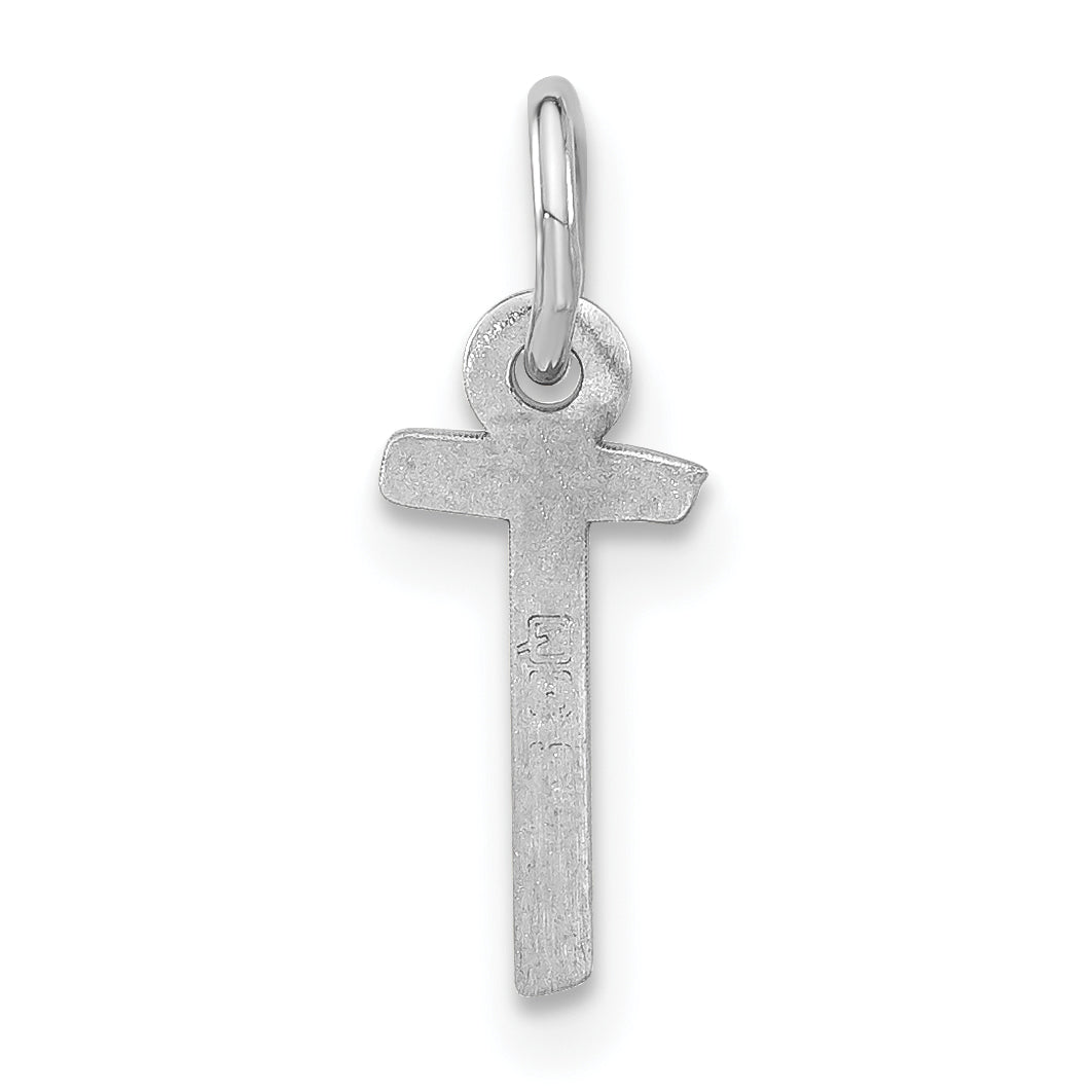 Sterling Silver 925 Polished Initial T Charm Unisex Jewelry