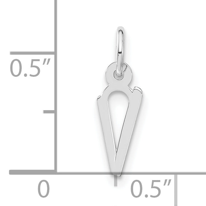 Sophia Jewelers Polished Sterling Silver Initial V Pendant Unisex Charm