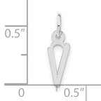 Sophia Jewelers Polished Sterling Silver Initial V Pendant Unisex Charm