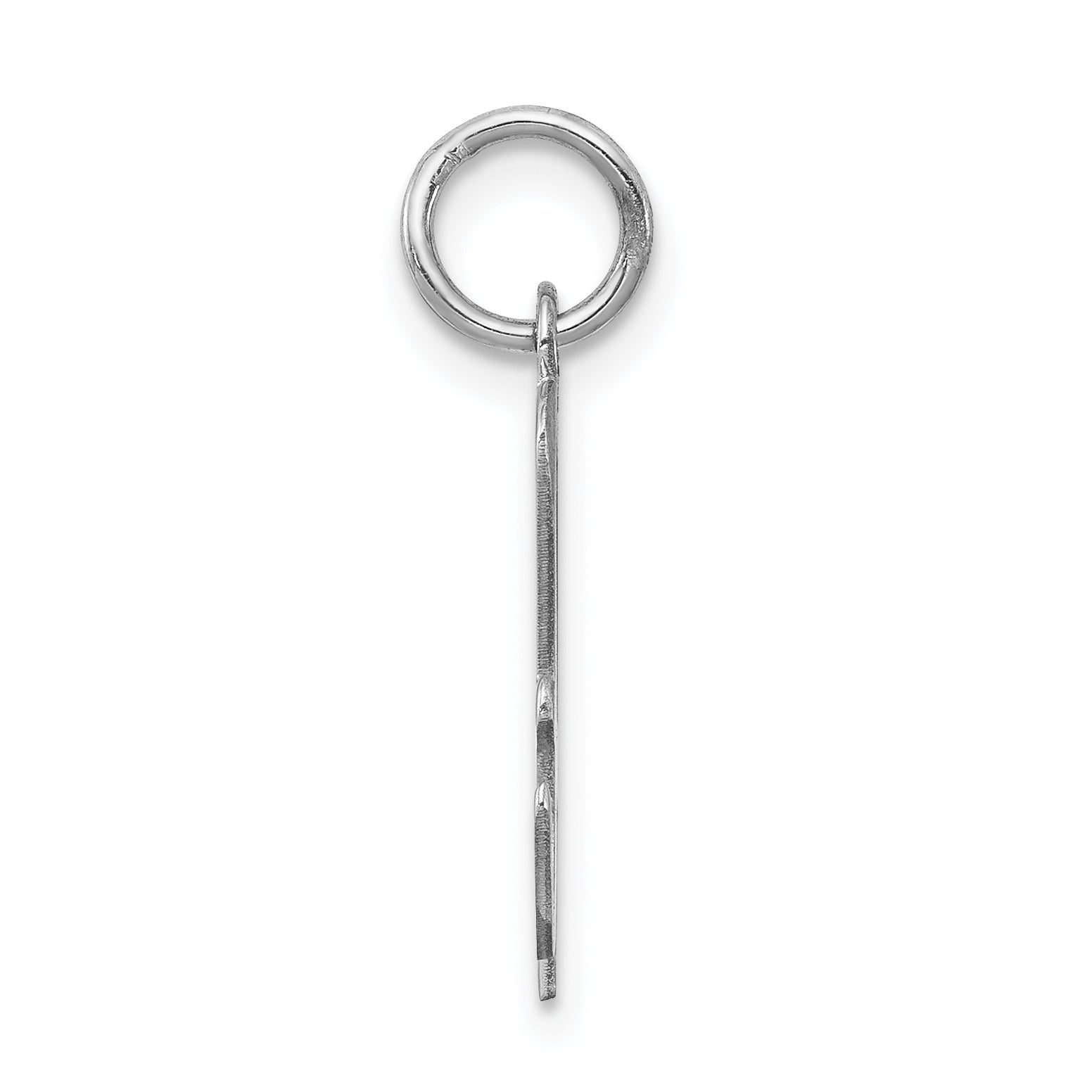 Elegant Sterling Silver 925 Initial Charm with Rhodium Plating Medium Secondary image
