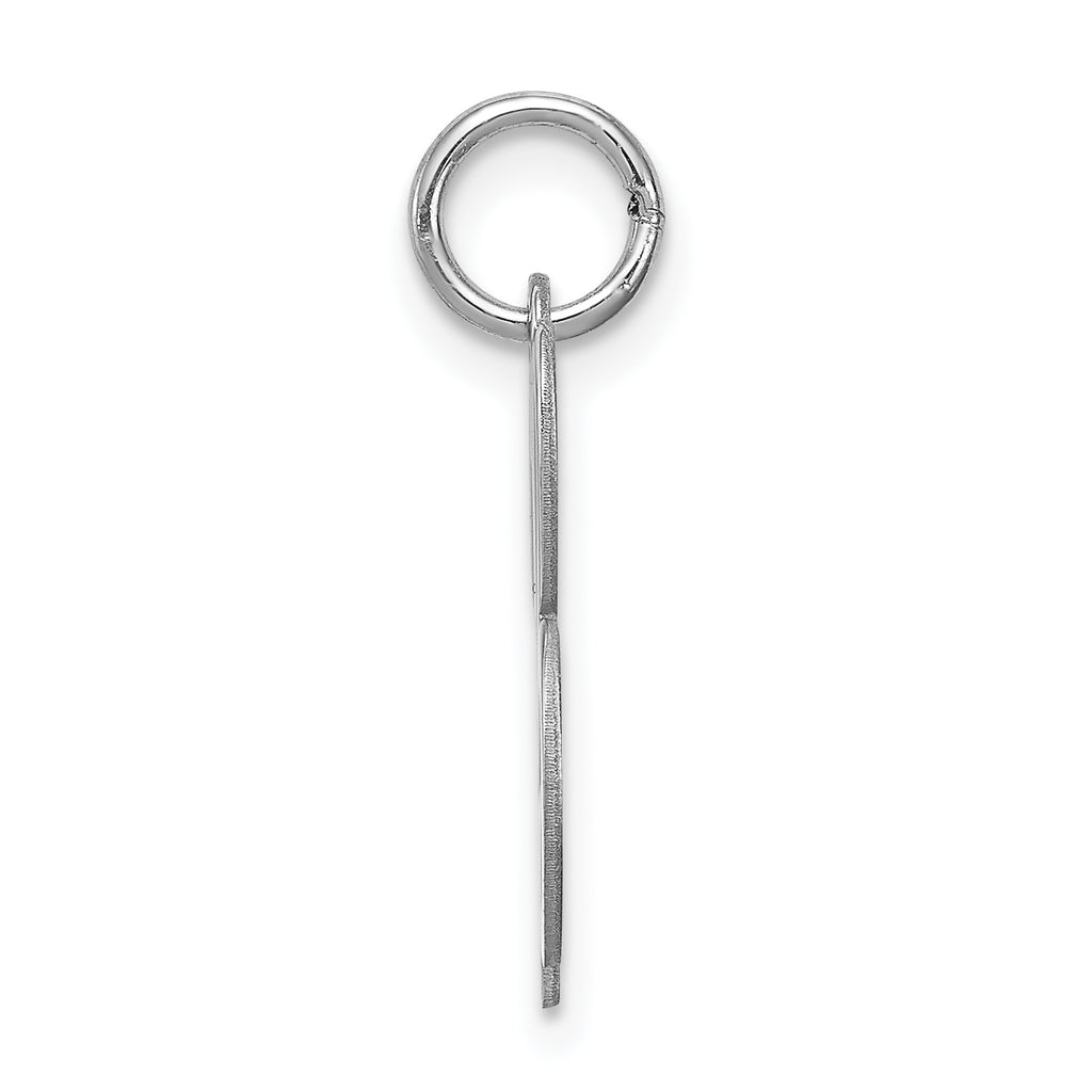 Sterling Silver 925 Initial B Charm with Rhodium Plating