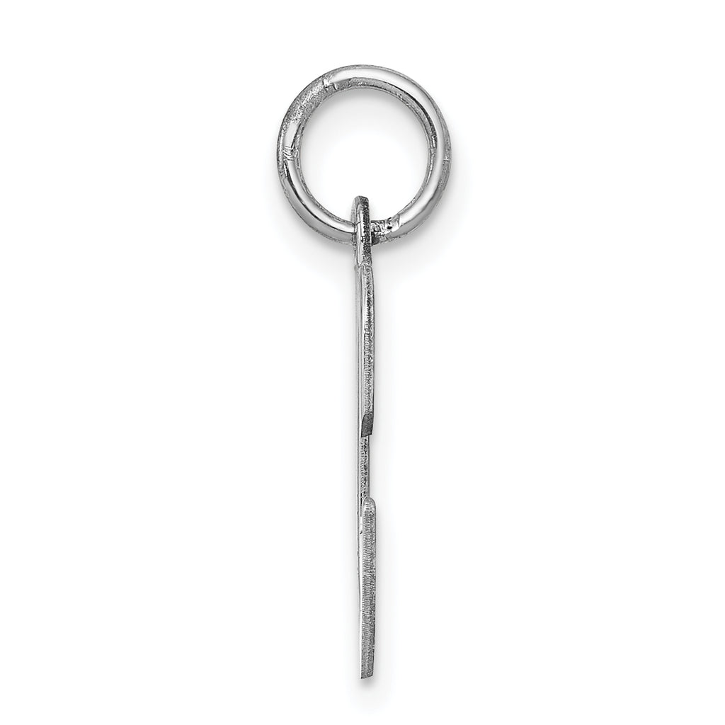 Sterling Silver 925 Script Initial C Charm Rhodium-Plated Elegant Design