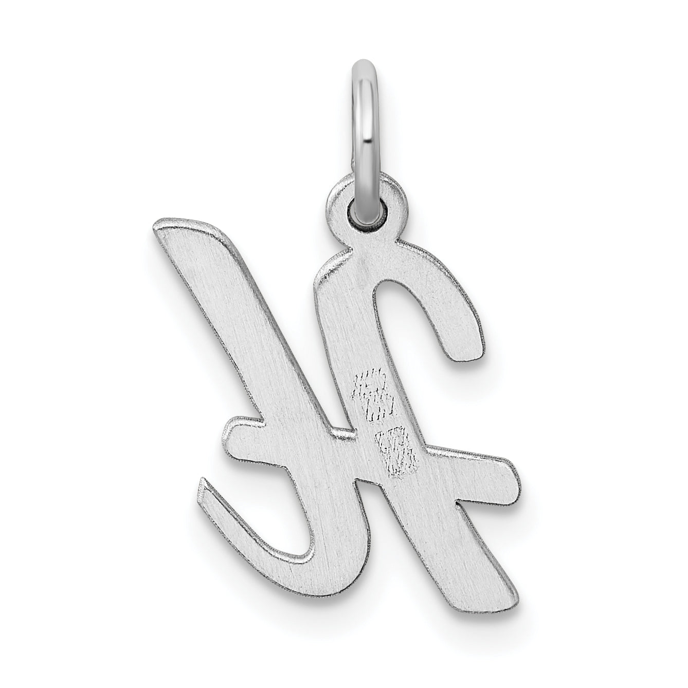 Sophia Jewelers Sterling Silver Script Initial H Charm with Rhodium Finish Secondary image