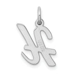 Sophia Jewelers Sterling Silver Script Initial H Charm with Rhodium Finish