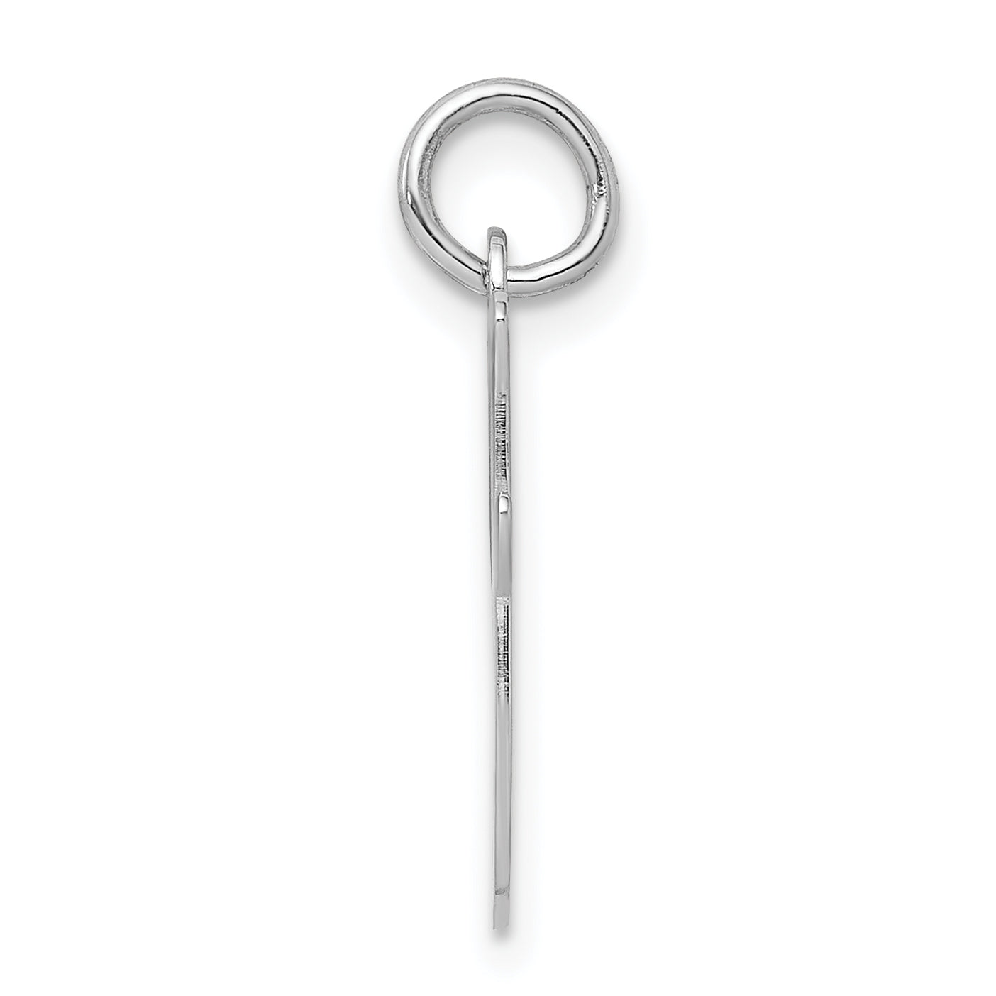 Sterling Silver 925 Script Initial Charm Rhodium-Plated Elegant Pendants Secondary image