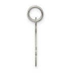 Sterling Silver 925 Script J Initial Charm with Rhodium Plating