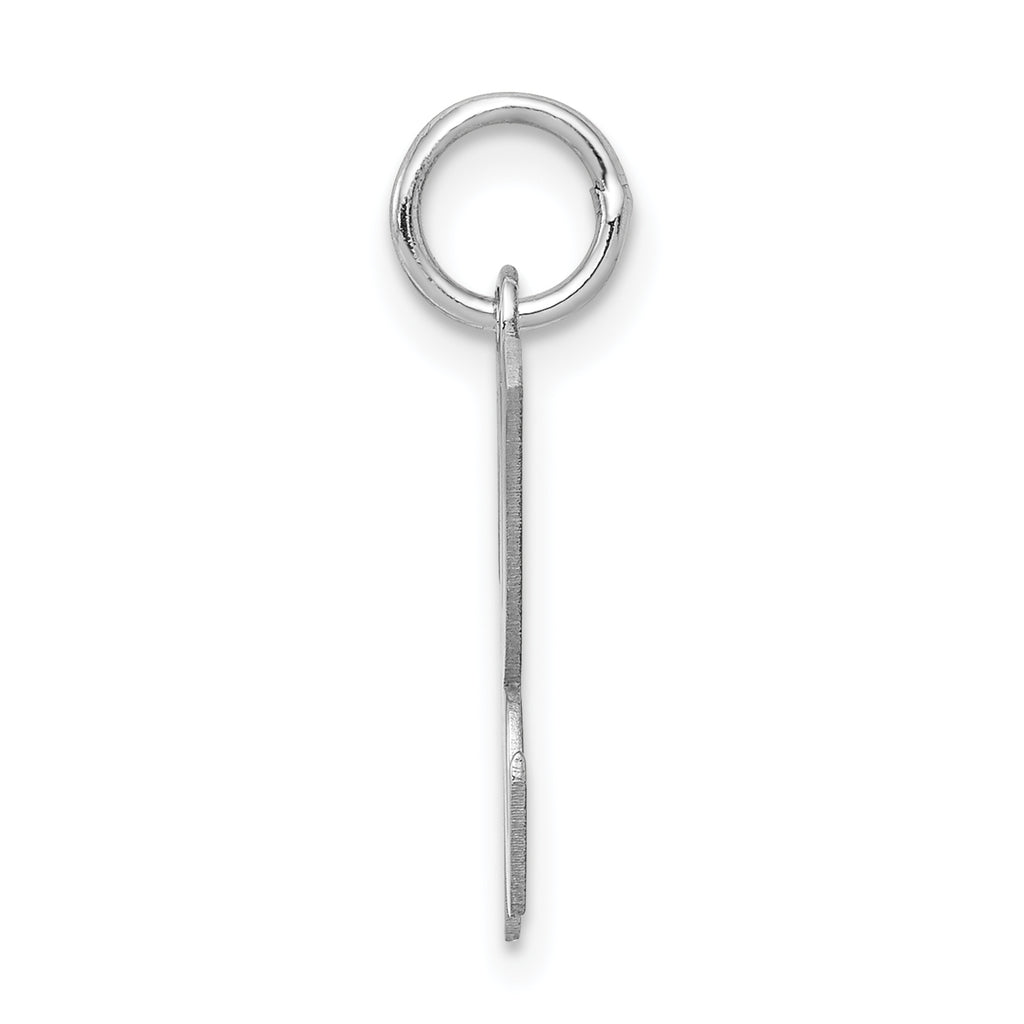 Sophia Jewelers Rhodium-Plated Sterling Silver 'K' Charm Pendant Elegance