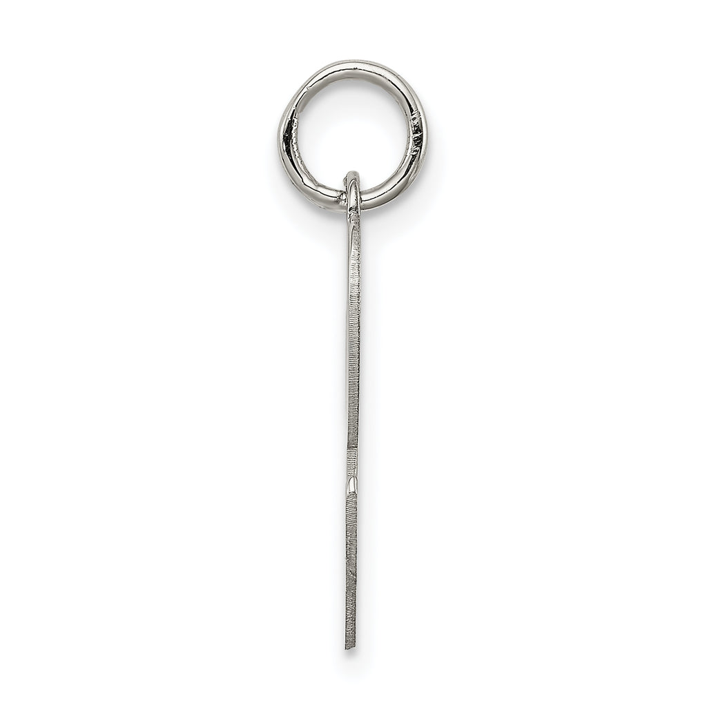 Sophia Jewelers Sterling Silver Script L Charm Rhodium-Plated Elegant Design