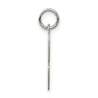 Sophia Jewelers Sterling Silver Script L Charm Rhodium-Plated Elegant Design