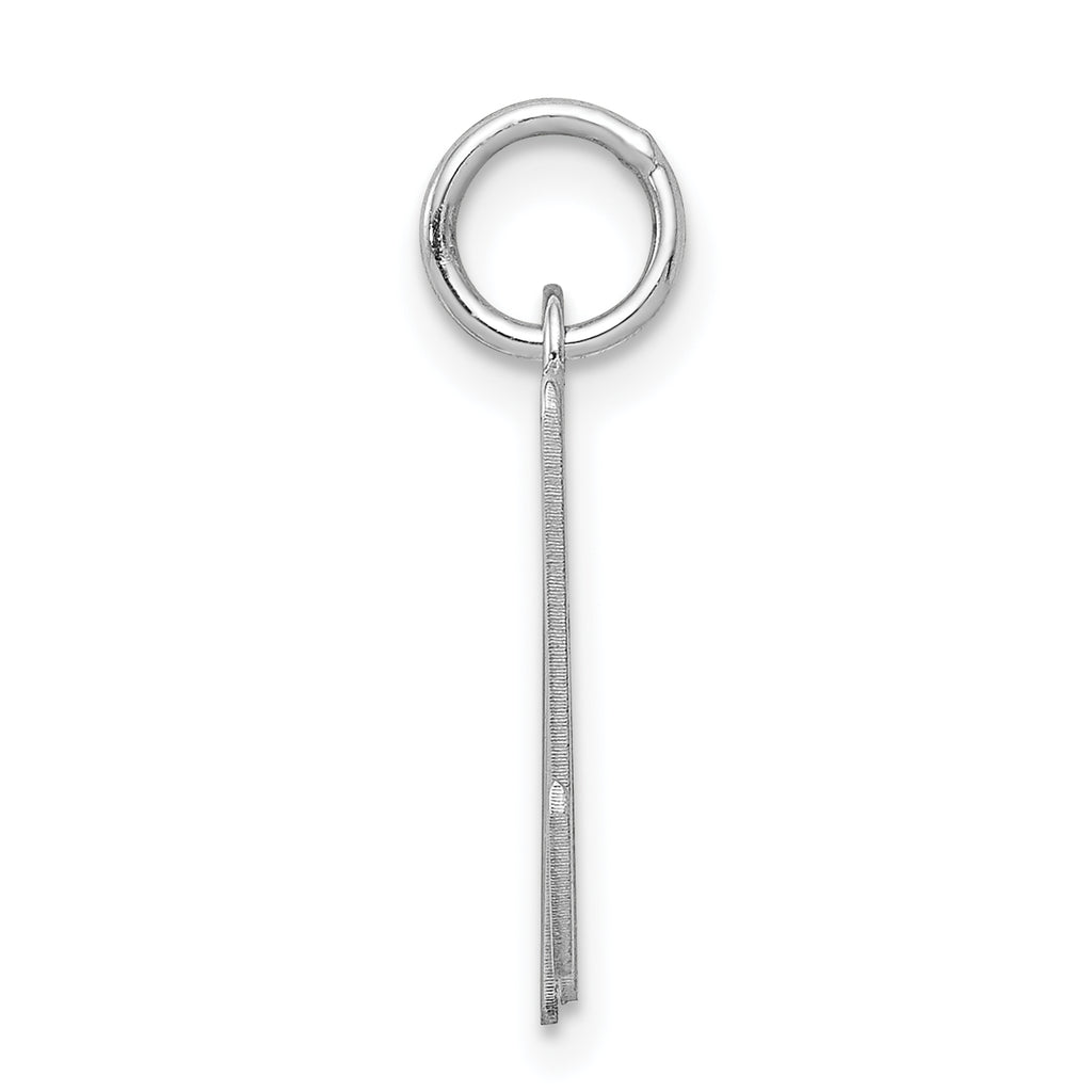 Sophia Jewelers Sterling Silver M Initial Charm Rhodium-Plated Elegant Medium