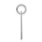Sophia Jewelers Sterling Silver M Initial Charm Rhodium-Plated Elegant Medium