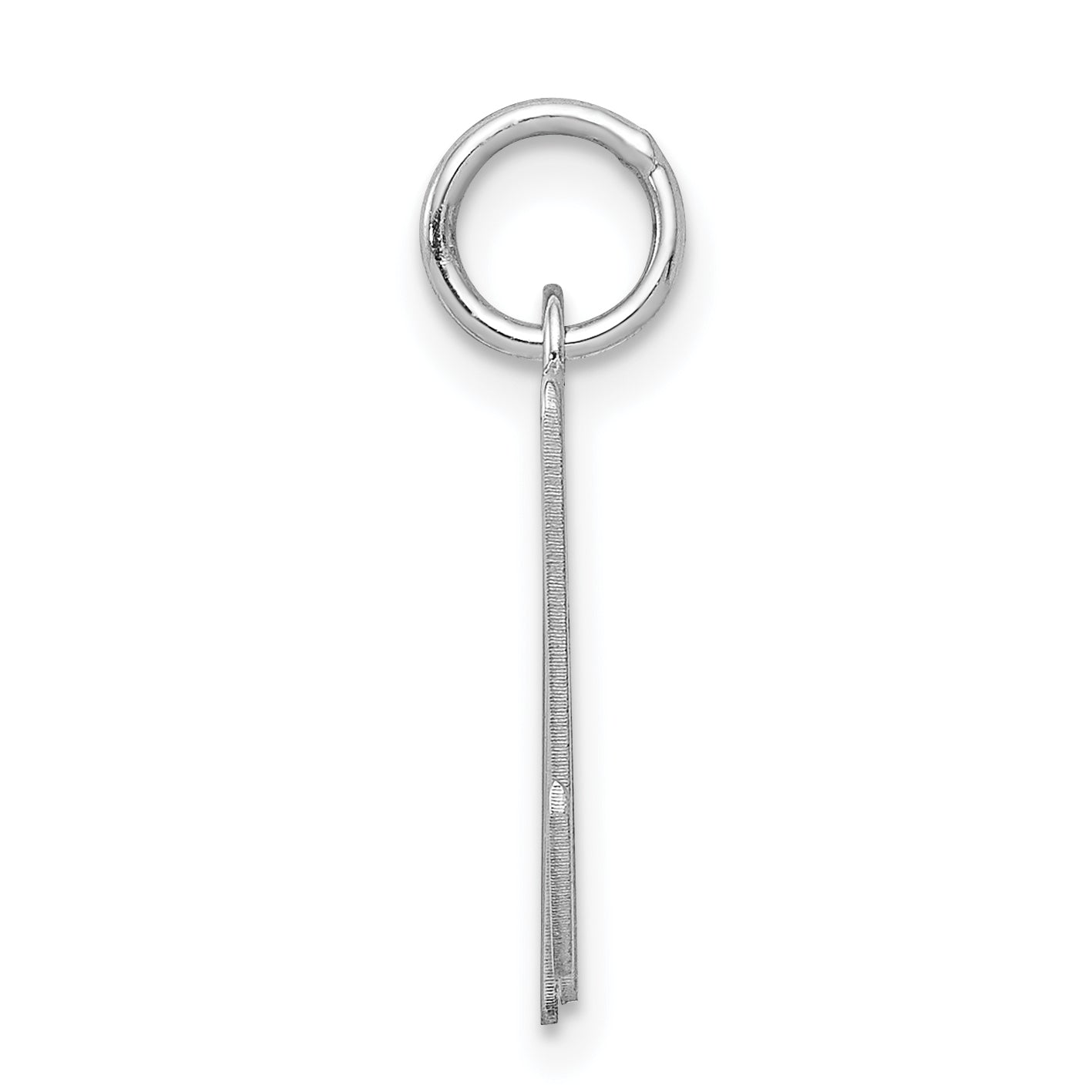 Sophia Jewelers Sterling Silver M Initial Charm Rhodium-Plated Elegant Medium