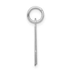 Sophia Jewelers Sterling Silver M Initial Charm Rhodium-Plated Elegant Medium