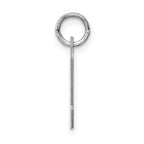 Sterling Silver 925 Initial N Charm with Rhodium Elegant Finish