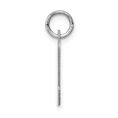 Sterling Silver 925 Initial N Charm with Rhodium Elegant Finish